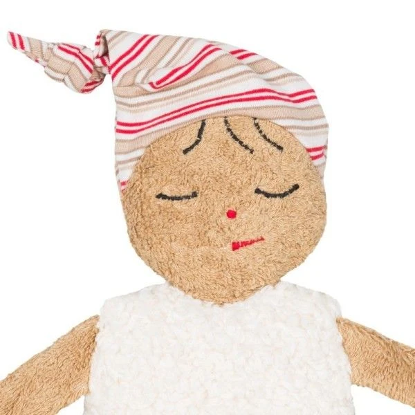 Poupée Bouillotte Épeautre Tissu Éponge & Robe Blanche Bonnet Rayé 28 Cm Efie® Coton Bio - Poupée Naturel Efie 2 Poupée Bouillotte Épeautre Tissu Éponge & Robe Blanche Bonnet Rayé 28 Cm Efie® Coton Bio - Poupée Naturel Efie – Image 2