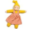 Poupée De Chiffon Nanchen® Natur Poupon Waldorf 36cm Coton Bio (Kba) Jaune Robe Orangé - Poupée Bio