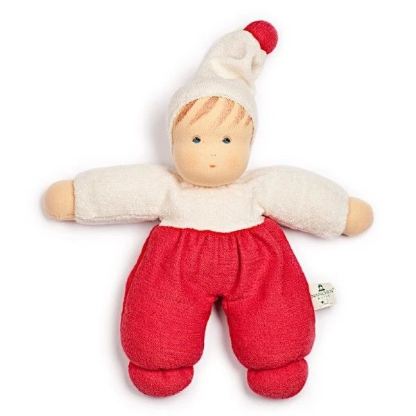 Poupée De Chiffon Waldorf Nanchen® Natur Poupon MOPS Coton Bio (Kba) Écrue & Rouge 29 Cm - Poupée Bio 1 Poupée De Chiffon Waldorf Nanchen® Natur Poupon MOPS Coton Bio (Kba) Écrue & Rouge 29 Cm - Poupée Bio