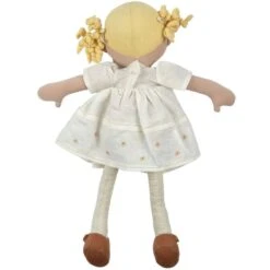 Poupée De Chiffons Aux Cheveux Blonds Priscy En Robe De Lin Blanc 42cm Bonikka- Grande Poupée -Sigikid Promos Magasin poupee de chiffons aux cheveux blonds priscy en robe de lin blanc bonikka grande poupee 2