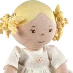 Poupée De Chiffons Aux Cheveux Blonds Priscy En Robe De Lin Blanc 42cm Bonikka- Grande Poupée -Sigikid Promos Magasin poupee de chiffons aux cheveux blonds priscy en robe de lin blanc bonikka grande poupee 7