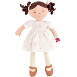 Poupée De Chiffons Aux Cheveux Bruns Cecilia En Robe De Lin Crème 42cm Bonikka - Grande Poupée -Sigikid Promos Magasin poupee de chiffons cheveux bruns cecilia en robe de lin bonikka grande poupee 2