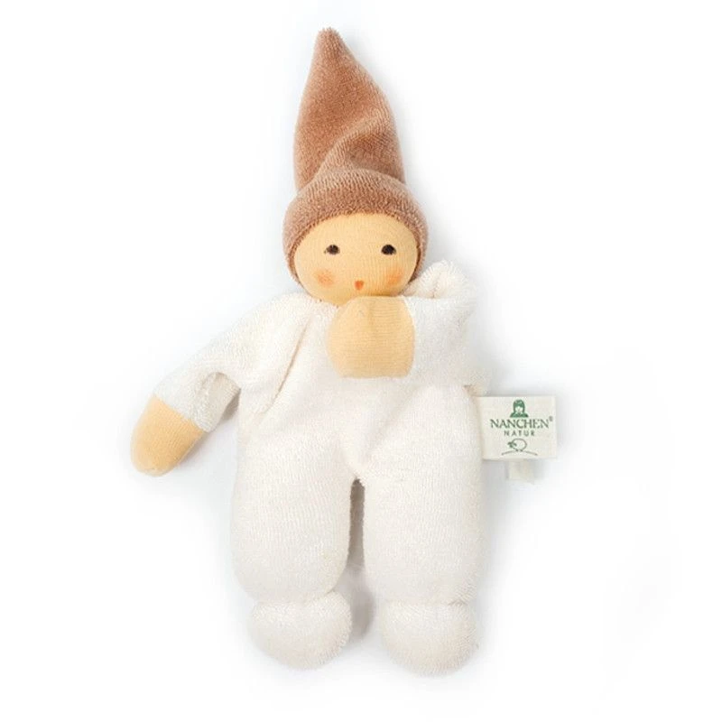 Poupon Waldorf 18cm Nanchen® Natur Nucki Coton Bio Eponge (Kba) Marron Ecru - Doudou Bio 2 Poupon Waldorf 18cm Nanchen® Natur Nucki Coton Bio Eponge (Kba) Marron Ecru - Doudou Bio – Image 2