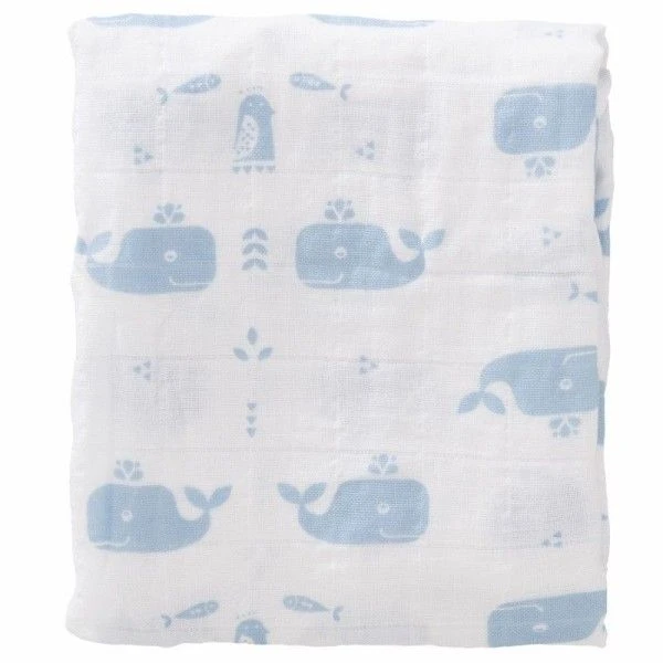 Set De Deux Langes 70cm Coton Bio Baleine Fresk® -Lange Coton Bio 3 Set De Deux Langes 70cm Coton Bio Baleine Fresk® -Lange Coton Bio – Image 3