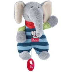 Doudou Peluche Musicale Elephant Coton Lolo Lombardo22cm Sigikid® - Doudou écologiques